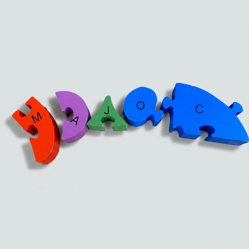 Alfabeto e Números - Urso 26 Peças em Madeira