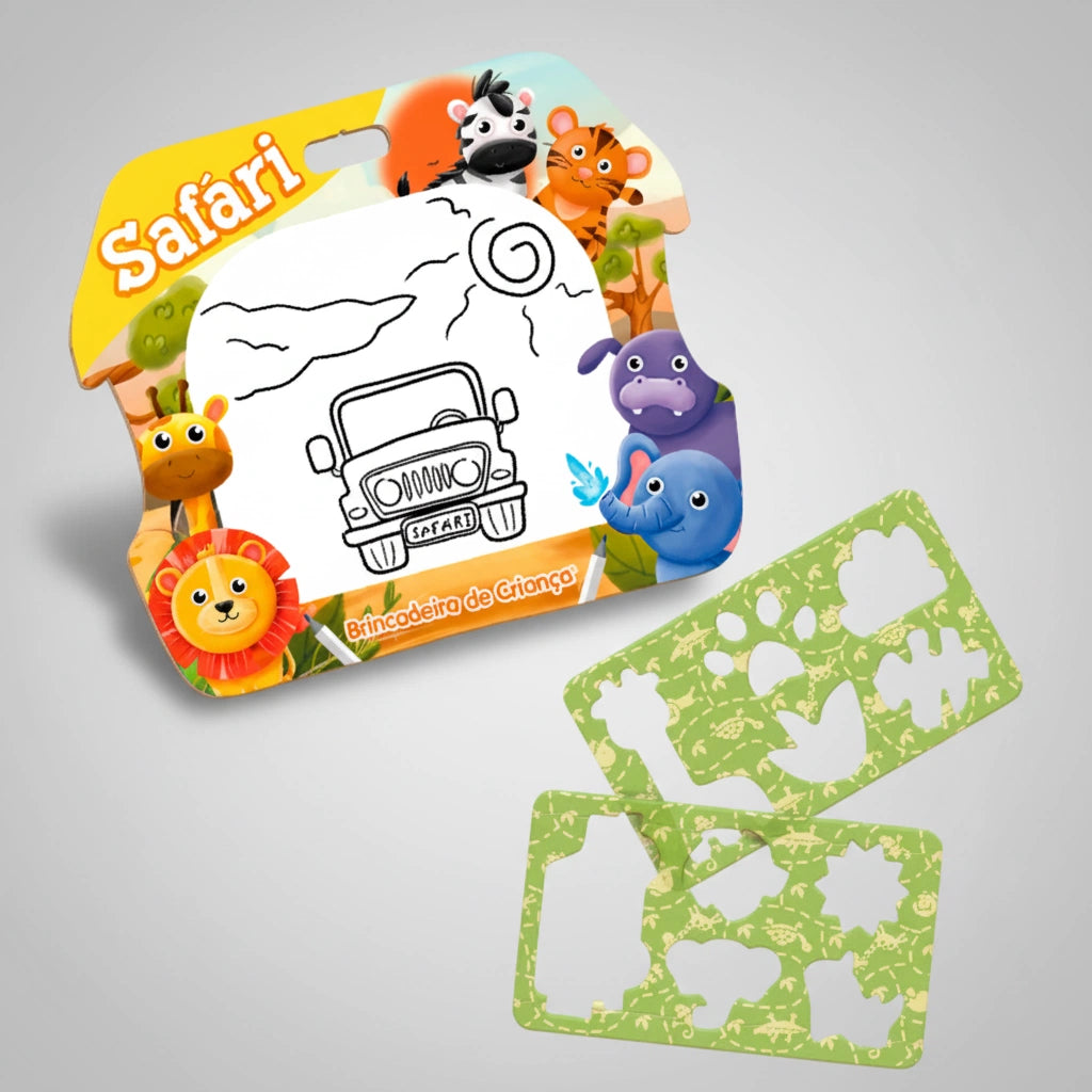 Lousa Infantil Educativa Divertida Gigante - Safari